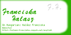 franciska halasz business card